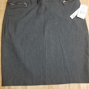 Joe B Gray Pencil Skirt Large